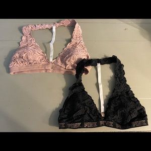 PINK by Victoria’s Secret bandeau bras. Super cute and low profile with padding!